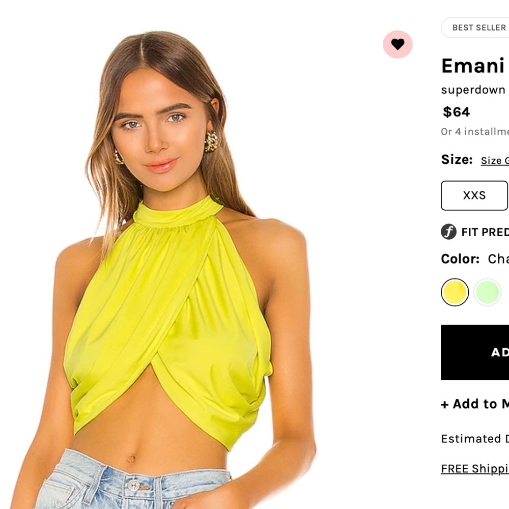 Superdown, Emani Wrap Crop Top